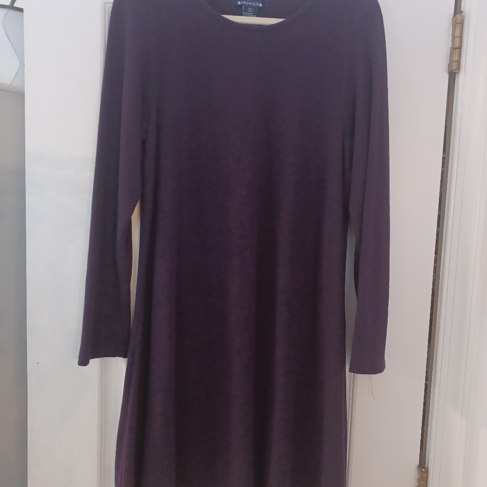Architect Deep Purple Long Sleeve Dress